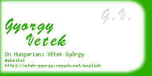 gyorgy vetek business card