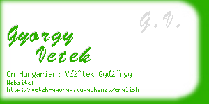 gyorgy vetek business card